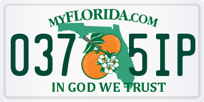 FL license plate 0375IP