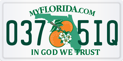 FL license plate 0375IQ