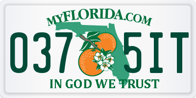 FL license plate 0375IT