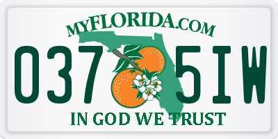 FL license plate 0375IW