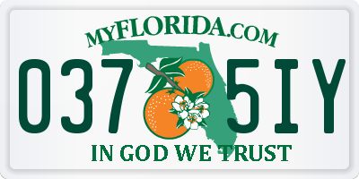 FL license plate 0375IY