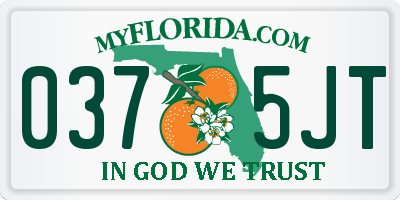 FL license plate 0375JT