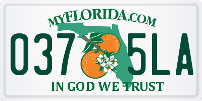 FL license plate 0375LA