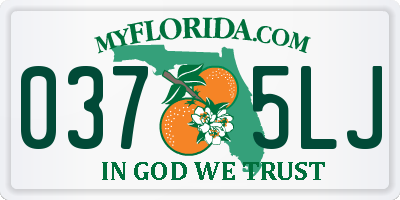 FL license plate 0375LJ