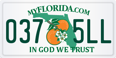 FL license plate 0375LL
