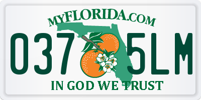FL license plate 0375LM