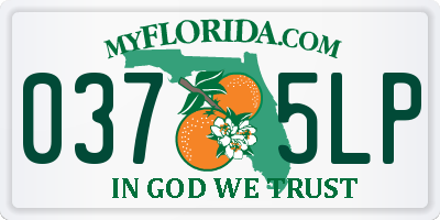 FL license plate 0375LP