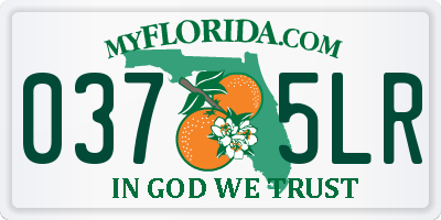 FL license plate 0375LR