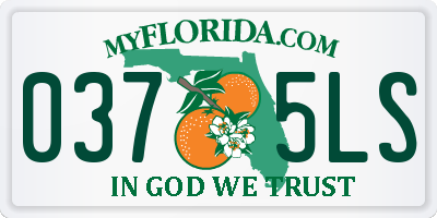 FL license plate 0375LS
