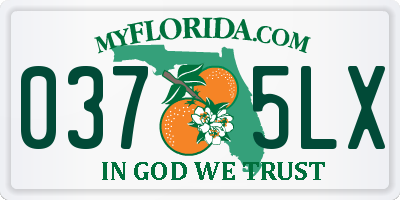 FL license plate 0375LX