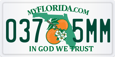 FL license plate 0375MM