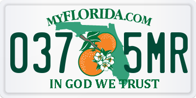FL license plate 0375MR