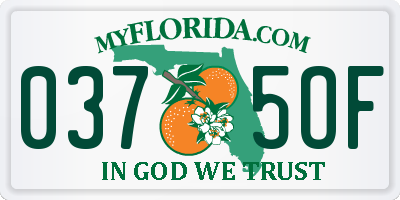 FL license plate 0375OF