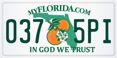 FL license plate 0375PI