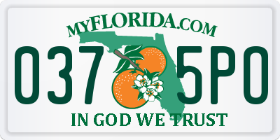 FL license plate 0375PO