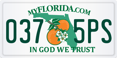 FL license plate 0375PS
