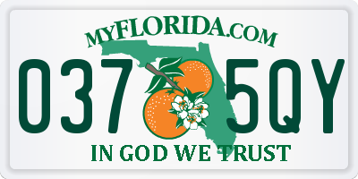 FL license plate 0375QY