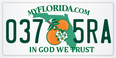 FL license plate 0375RA