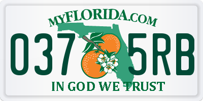FL license plate 0375RB