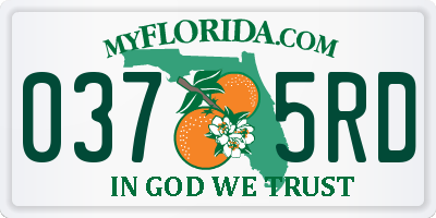 FL license plate 0375RD