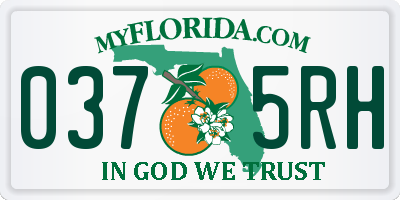 FL license plate 0375RH