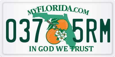 FL license plate 0375RM
