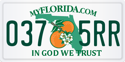 FL license plate 0375RR