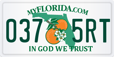 FL license plate 0375RT