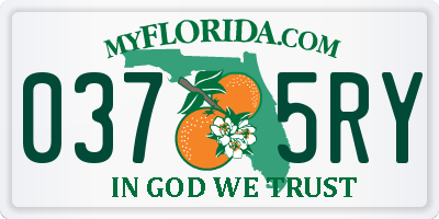 FL license plate 0375RY