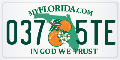 FL license plate 0375TE