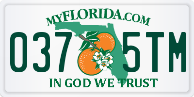 FL license plate 0375TM