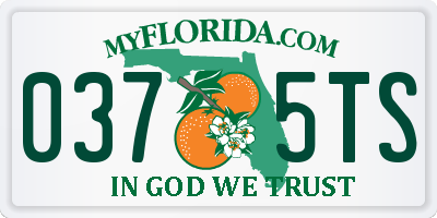 FL license plate 0375TS