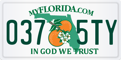 FL license plate 0375TY