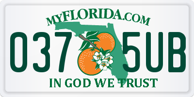 FL license plate 0375UB