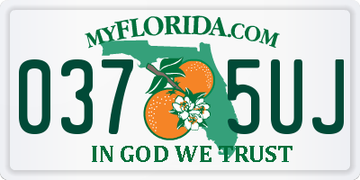 FL license plate 0375UJ