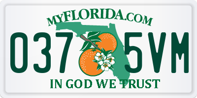 FL license plate 0375VM