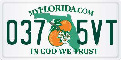 FL license plate 0375VT
