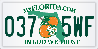 FL license plate 0375WF