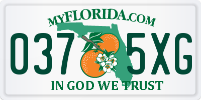 FL license plate 0375XG