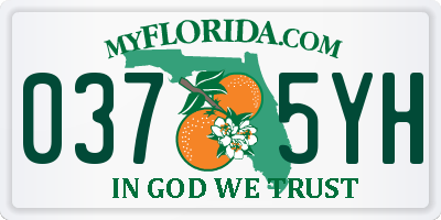 FL license plate 0375YH