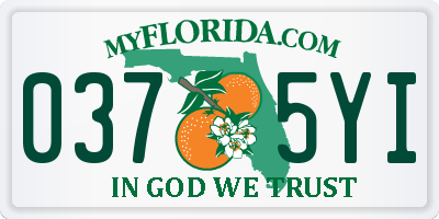 FL license plate 0375YI