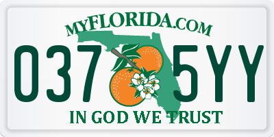 FL license plate 0375YY