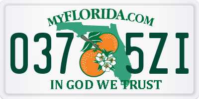FL license plate 0375ZI