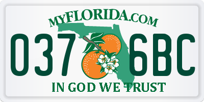 FL license plate 0376BC