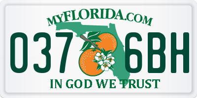 FL license plate 0376BH
