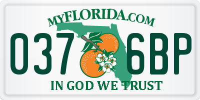 FL license plate 0376BP