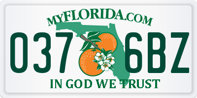 FL license plate 0376BZ