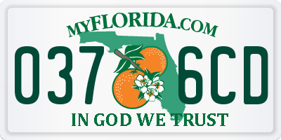 FL license plate 0376CD