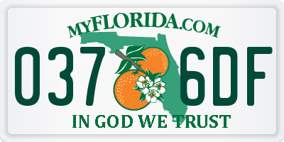 FL license plate 0376DF