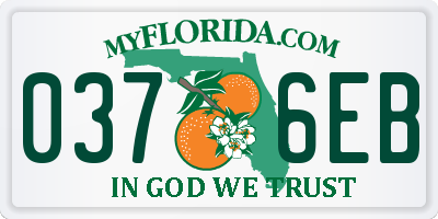 FL license plate 0376EB